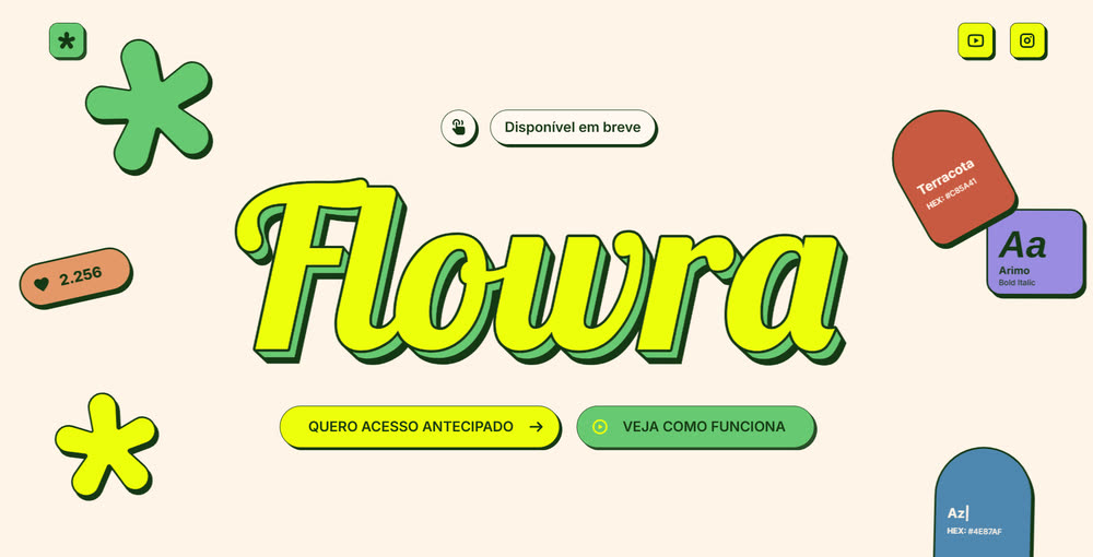 Página inicial do Flowra